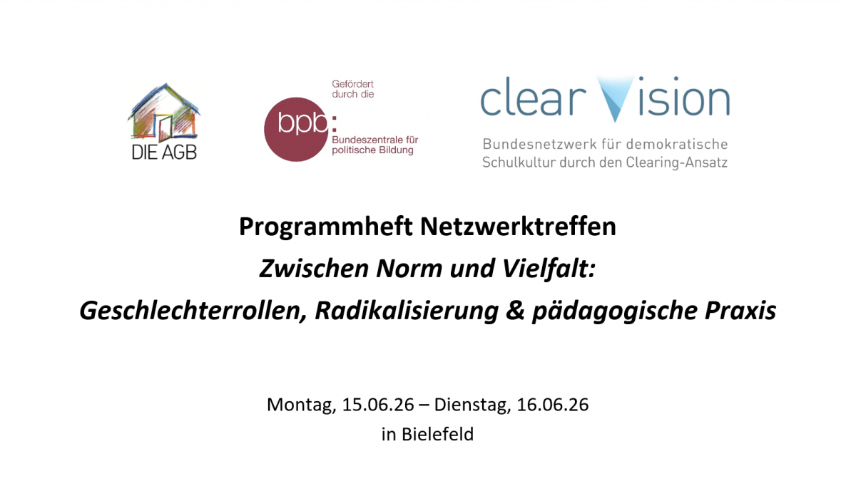 Anmeldung Netzwerktreffen “Zwischen Norm und Vielfalt: Geschlechterrollen, Radikalisierung & pädagogische Praxis”, Bielefeld, 15.06.26 – 16.06.26