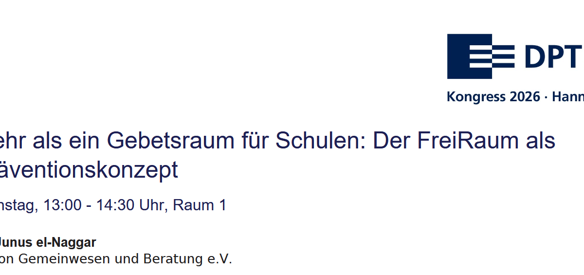 “Mehr als ein Gebetsraum für Schulen: Der FreiRaum als Präventionskonzept” – Workshop des Projekts auf dem 31. Deutschen Präventionstag in Hannover